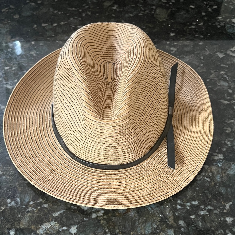 Filippo Catarzi Tan Fedora Hat with Black Band